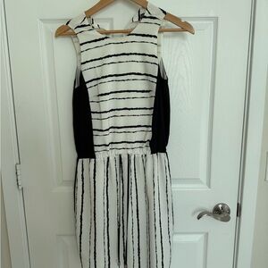Vince Camuto Striped Black and White Sleeveless Dress